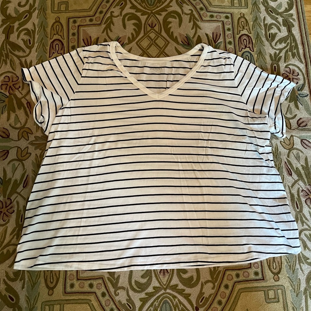 Old Navy Striped V-Neck Tee, 2X